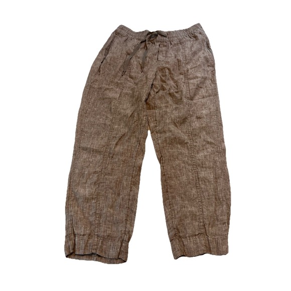 Athleta Pants - Athleta Women's Cabo Linen Joggers Tan Brown Medium Petite Ankle